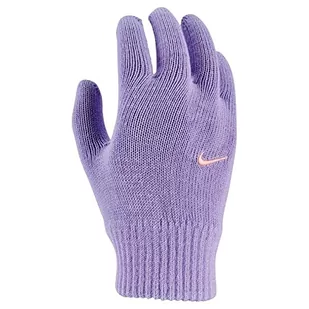 Nike Damskie rękawiczki zimowe Swoosh Knit 2.0, fioletowe, S/M UE, fioletowy, S-M - Rękawiczki - miniaturka - grafika 1