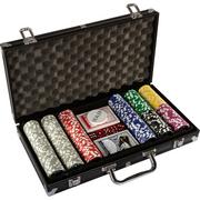 Zestawy do pokera - MAX Zestaw do pokera 300 szt żetonów BLACK EDITION 1 - 1000 - miniaturka - grafika 1