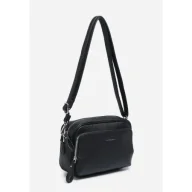 Torebki damskie - Czarna Urocza Damska Torebka Listonoszka na Ramię LUIGISANTO Skóra Eko - miniaturka - grafika 1