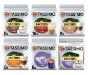 Kawa w kapsułkach i saszetkach - Kapsułki do Tassimo kawy mleczne mix 56 szt. - miniaturka - grafika 1