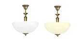 Lampy sufitowe - Lampa mosiężna z 1 kloszem P-S1A - miniaturka - grafika 1