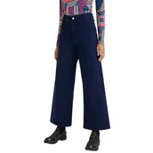 Spodnie damskie - Spodnie damskie Desigual Template 3 kuloty granatowe-XXL - miniaturka - grafika 1