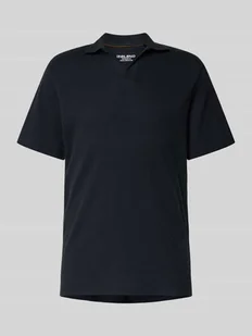 Koszulka polo o kroju slim fit z fakturowanym wzorem - Koszulki męskie - miniaturka - grafika 1