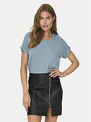 Koszulki i topy damskie - ONLY T-Shirt Moster 15106662 Niebieski Regular Fit - miniaturka - grafika 1