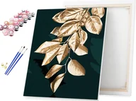 Malowanie po numerach - Malowanie po Numerach Nowoczesny Obraz Złoty Liść / beliart - miniaturka - grafika 1