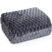 Koce - Koc EUROFIRANY D91 Cindy6 150 x 200 cm Stalowy - miniaturka - grafika 1