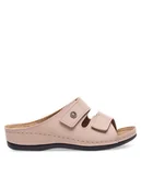 Klapki i japonki damskie - Inblu Klapki 06080A00 Beżowy - miniaturka - grafika 1