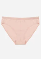 Majtki damskie - Jasnoróżowe Majtki Figi z Bawełny z Napisem Love Adririn - miniaturka - grafika 1