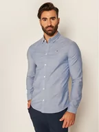 Koszule męskie - Tommy Jeans Koszula Oxford DM0DM09594 Niebieski Slim Fit - miniaturka - grafika 1