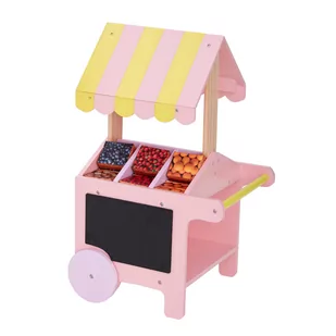 Olivia's Little World Lalka Drewniany wózek do zabawy w cukiernię | Lalki Akcesoria TD-12879A - Wózki dla lalek - miniaturka - grafika 1