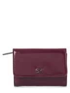 Portfele - Calvin Klein Portfel damski Kobiety Sztuczna skóra czerwony jednolity, ONE SIZE - miniaturka - grafika 1