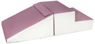 Leżaczki i huśtawki - komplet 2 dużych klocków kształtek piankowych żłobek przedszkole rehabilitacja (biały, fioletowy) - miniaturka - grafika 1