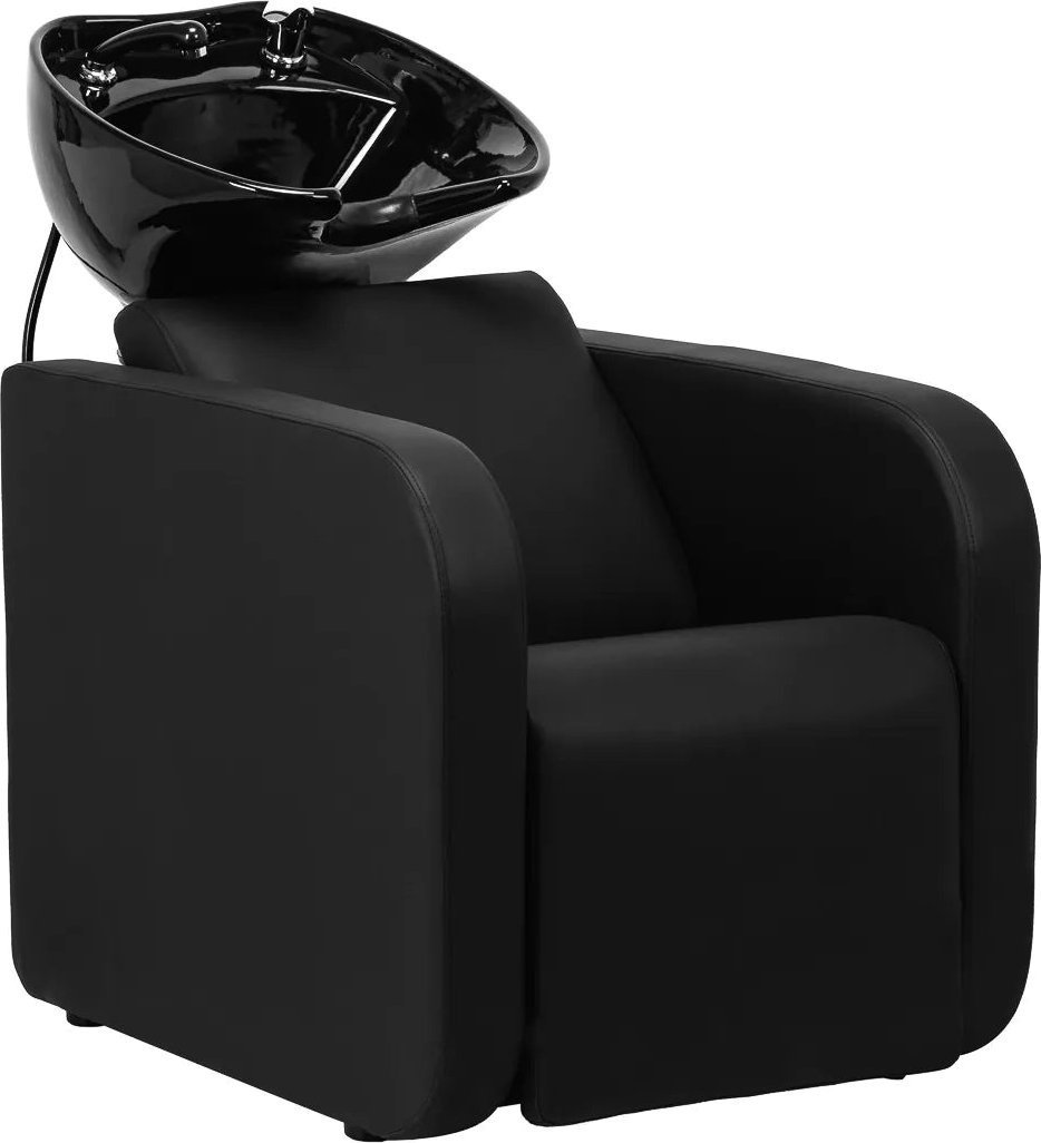 Gabbiano Myjnia fryzjerska Sylvia z elektrycznym podnóżkiem czarna