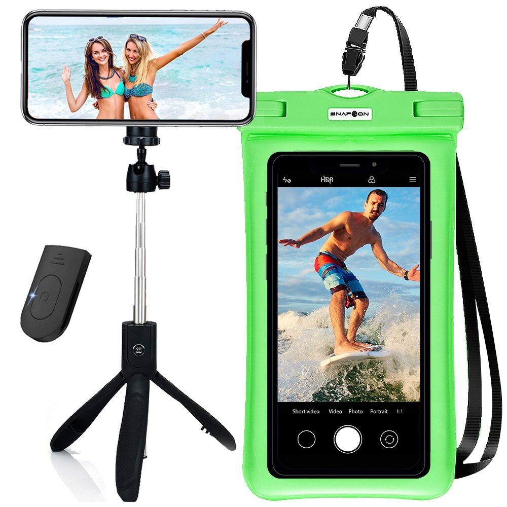Selfie Stick Tripod Statyw Uniwersalny Etui Wodoodporne Na Plaże Do Wody