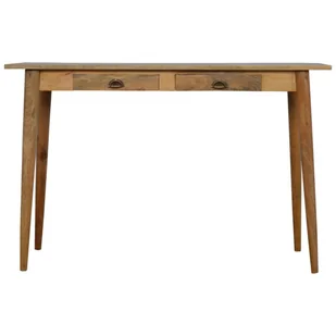 Artisan Furniture Dębowa biurko z 2 szufladami, nordycki styl - Biurka - miniaturka - grafika 1