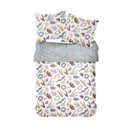 Pościel - Pościel 160 x 200 cm Guna biało-zielona - miniaturka - grafika 1