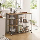 Wózki kuchenne - SoBuy SVW18-F Wózek do serwowania Wózek barowy Wózek kuchenny Półka na kuchenkę mikrofalową - miniaturka - grafika 1