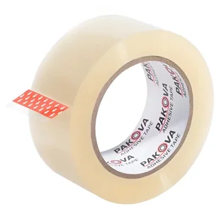 Taśma Pakowa PAKOVA Transparentna 48mm x 132m - Taśmy klejące - miniaturka - grafika 1