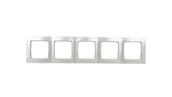 Klawisze i ramki - Ospel Karo srebrny ramka R-5S/43 R-5S/43 - miniaturka - grafika 1