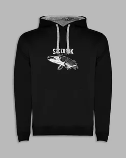 BLUZA Z KAPTUREM SZCZUPAK Czarny XL - Bluzy męskie - miniaturka - grafika 1