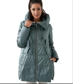 Kurtki damskie - Damska kurtka ciepła Ocieplana Elegancka z kapturem Na zimę MAJA-46 - miniaturka - grafika 1