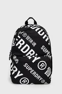 Plecaki - Superdry plecak damski kolor czarny duży wzorzysty - miniaturka - grafika 1