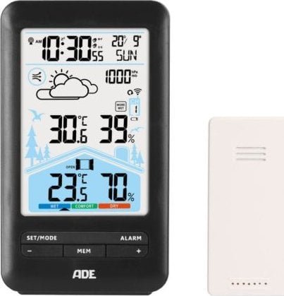 ADE Elektroniczna stacja pogodowa Home ADE, 8,5 x 5 x 14,5 cm