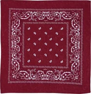 Czapki i chusty sportowe damskie - MFH BANDAMKA BANDANA CHUSTA 55x55 cm BORDOWO-BIAŁA - miniaturka - grafika 1