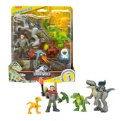 Figurki dla dzieci - Imaginext Fisher-Price Jurassic World Pack śledź i śledź zabawki dinozaury z figurką i akcesoriami, +3 lata (Mattel HND46) - miniaturka - grafika 1