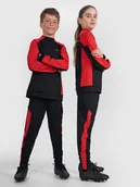 Bluzy dla chłopców - 4F Bluza sportowa rozpinana bez kaptura dziecięca 4F JUNIOR x Robert Lewandowski - czarna 122/128 (6-8 lat) - miniaturka - grafika 1