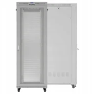 Szafy rack - SZAFA INSTALACYJNA RACK STOJĄCA 19" 47U 800X1000 SZARA DRZWI PERFOROWANE LCD LANBERG FLAT PACK V2 - miniaturka - grafika 1