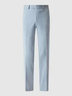 Spodnie męskie - Spodnie do garnituru z dodatkiem żywej wełny model ‘Massa’ - grafika 1