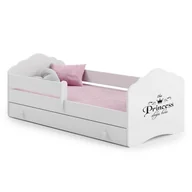 Łóżka dla dzieci i młodzieży - Łóżko dziecięce FALA z szufladą i barierką 160x80 Princess - miniaturka - grafika 1