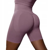 Legginsy - Kolarki Damskie Legginsy Krótkie Push Up Gładkie Bez Wzoru Do Ćwiczeń Lato - miniaturka - grafika 1
