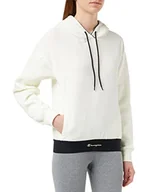 Bluzy damskie - Champion Damska bluza z kapturem z miękkiego weluru, kremowa, L - miniaturka - grafika 1