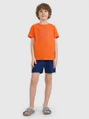 Kąpielówki dla chłopców - 4F Spodenki plażowe boardshorty chłopięce - granatowe 158/164 (12-14 lat) - miniaturka - grafika 1