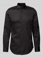 Koszule męskie - Koszula biznesowa o kroju slim fit z kołnierzykiem typu kent - miniaturka - grafika 1