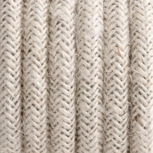 Kabel w oplocie z juty bielonej trzyżyłowy 3x2,5mm2 Kolorowe Kable - Przewody elektryczne - miniaturka - grafika 1