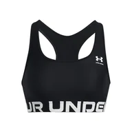 Biustonosze - Damski Stanik sportowy UNDER ARMOUR UA HG AUTHENTICS MID BRANDED 1383544-001 – Czarny - miniaturka - grafika 1