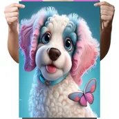 Zabawki kreatywne - Haft Diamentowy Diamond Painting,DIAMENTOWY MALARZ,Obraz DIY 5D,Mozaika Diamentowa 30x40, Pies - miniaturka - grafika 1