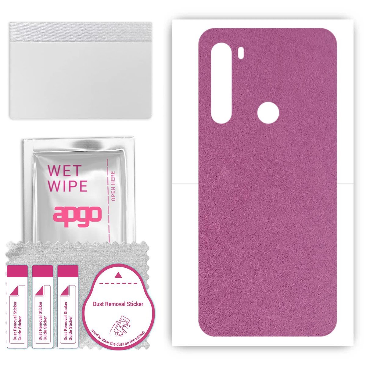 Folia naklejka skórka strukturalna na TYŁ Zamsz do HTC U20 5G - Zamsz Fioletowy - apgo SKINS