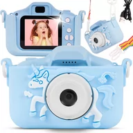 Zabawki interaktywne dla dzieci - Aparat Fotograficzny Cyfrowy Dla Dzieci Jednorożec Polskie Menu Full HD + Gry - miniaturka - grafika 1