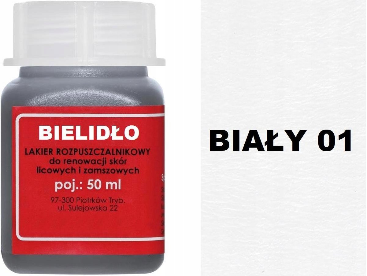BIELIDŁO Renoskór UNIWERSALNA FARBA do Skóry Licowej Zamszu i Nubuku LAKIER