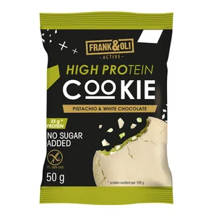 Ciasteczko proteinowe pistacja z białą czekoladą - Czekolada - miniaturka - grafika 1