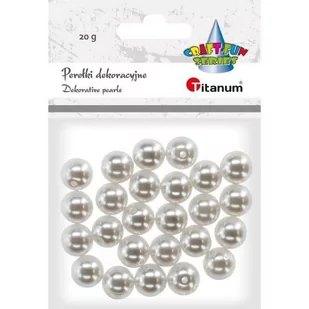 Titanum Perełki Dekoracyjne 12mm Białe 20g Craft-fun Series - Pozostałe akcesoria dla plastyków - miniaturka - grafika 1