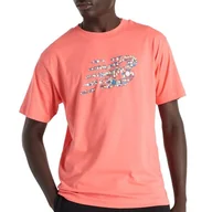 Koszulki męskie - Koszulka New Balance MT51920DTR - pomarańczowa - miniaturka - grafika 1