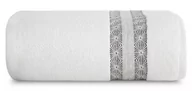 Ręczniki - Ręcznik 70 x 140 Kąpielowy Bawełna Malika 01 Biały - miniaturka - grafika 1