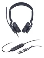 Słuchawki - Yealink UH46 Dual UC USB-C/A USB Type-C / USB Type-A Czarny - miniaturka - grafika 1