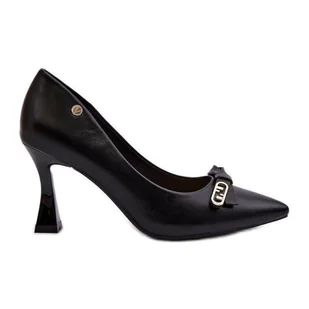 Vinceza Szpiki Eko Skórzane Czarne Kismetti - Czółenka - miniaturka - grafika 1