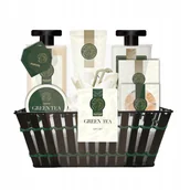Herbata - Aurora duży zestawkosmetyków kosz prezentowy Zielona Herbata 8 części - miniaturka - grafika 1